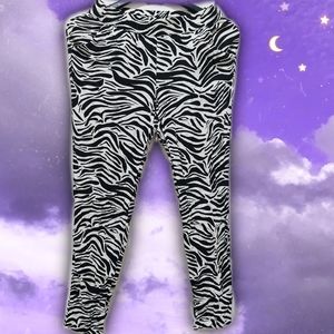 Divided Zebra Print Pants